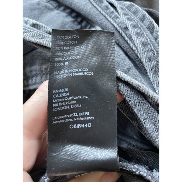 We The Free People Overalls Womens Small Black Denim Distressed Ripped Grunge - Picture 15 of 15